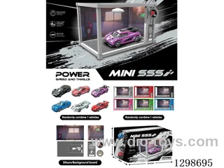 Container Garage, DIY Scene, 1:64 free wheel Die-Cast Classic Sports Car Model