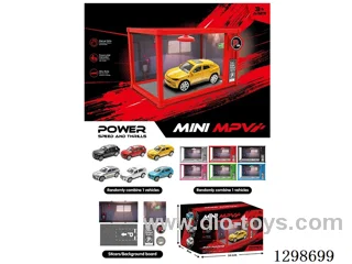 Container Garage DIY Scene 1:64 free wheel Die-Cast SUV Model