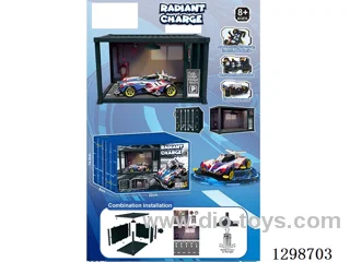 Container Light-Up Garage Shining Charge 4WD Car