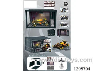 Container Light-Up Garage Meteor Rocket 4WD Car