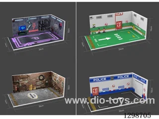PVC Modular Parking Garage Suitable for Die-Cast and RC Car Models 4 styles