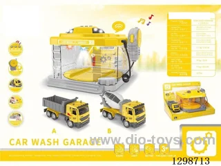 Walkie-Talkie Spray Car Wash Garage (Construction Series)free wheel car
