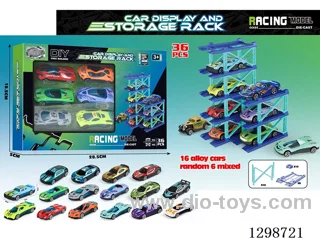 6 sets of parking racks (with 6 free wheel alloy cars)