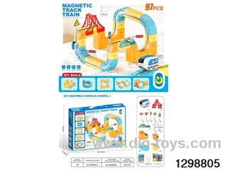 Transformable Building Blocks DIY Magnetic Track Vehicle 97 PCS