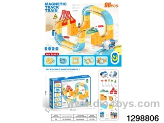Transformable Building Blocks DIY Magnetic Track Vehicle 166 PCS