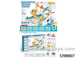 Transformable Building Blocks DIY Magnetic Track Vehicle 119 Pieces