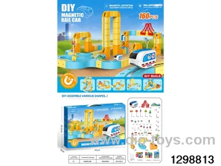 Transformable Building Blocks DIY Magnetic Track Vehicle 160 PCS