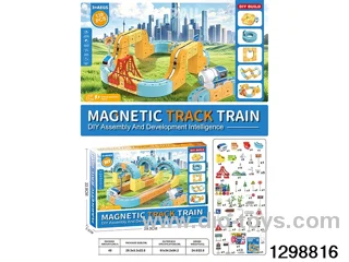 Transformable Building Blocks DIY Magnetic Track Vehicle 139 Pieces