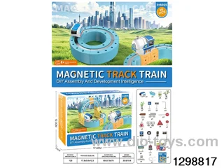 Transformable Building Blocks DIY Magnetic Track Vehicle 29 Pieces