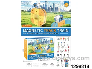 Transformable Building Blocks DIY Magnetic Track Vehicle 33 Pieces