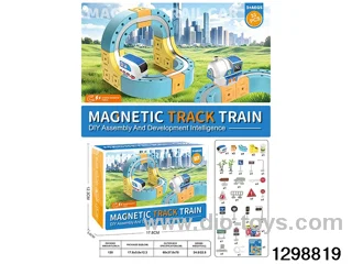 Transformable Building Blocks DIY Magnetic Track Vehicle 33 Pieces