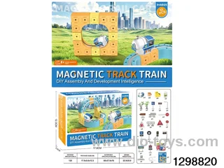 Transformable Building Blocks DIY Magnetic Track Vehicle 33 Pieces