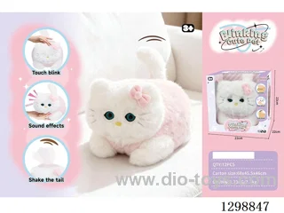 Nora Electric Plush Touch-Activated Blinking Cat