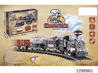 (Electric Track) Classic Programmable Steam, Light, and Music Train [Adds Water to Produce Smoke]