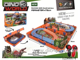 1:64 Dinosaur Edition Extra-Large Carry Case racing Set