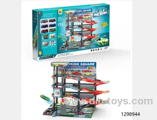 parking lot with 6pcs alloy car