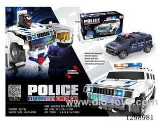 B/O Transformable Hummer Police Car W L/M
