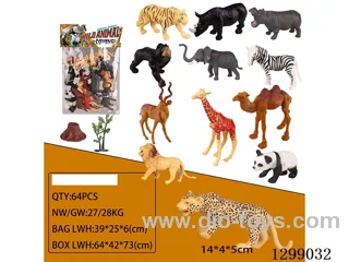 Animal Set (12PCS Set) with Trees and Tree Trunks