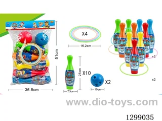 Paw Patrol Bowling Set with Rings (2-in-1 Set)