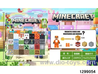 My World Magnetic Blocks 28 Pieces, including 1 Magnetic Building Figure, Weapon Magnetic Leg