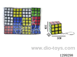 3CM sticker Rubik's cube+keychain