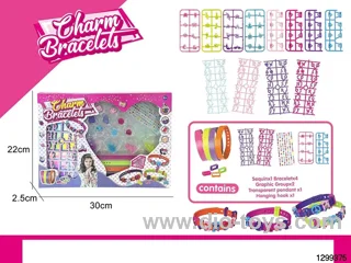 DIY Beaded Letter Bracelet & Watch Strap Set with Pendant