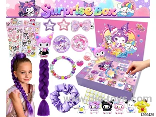 Kuromi Blind Box Surprise DIY Set with Hair Accessories & Charms