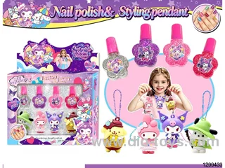 Kuromi & My Melody Nail Polish DIY Backpack Charm with Figure