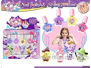 Kuromi & My Melody Nail Polish DIY Backpack Charm with Figure