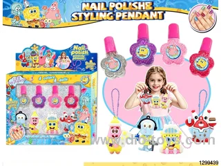 SpongeBob Glitter Nail Polish DIY Nail Set with Figure Charm