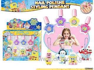 SpongeBob Glitter Nail Polish DIY Nail Set with Figure Charm