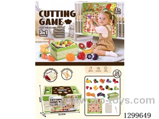 3-in-1 Felt Fruit Cutting Set with Carry Basket