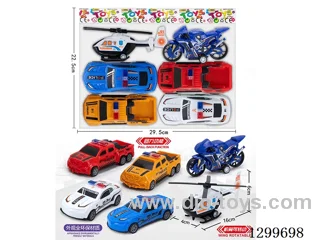 pull back Police Car Set (6PCS)