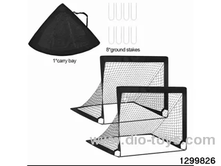 Children's square-shaped foldable and portable outdoor and indoor football training net with football goal suitable for expor