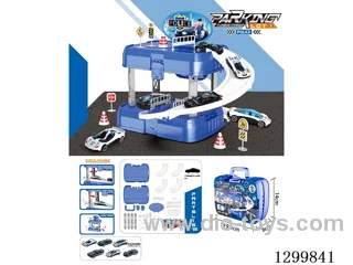 Die-Cast Storage Box Police Rescue Vehicle Series with free wheel alloy car