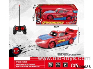 16 Four-way remote control car with headlights (Spider-Man) (Without battery pack)