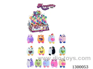 English-Language Round-Tube Plush Toys—Cats (6PCS)