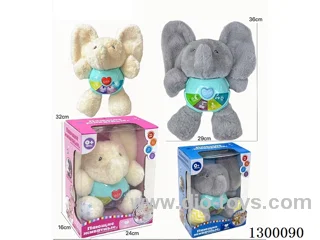 Plush Elephant Early Learning Story Machine (Russian)