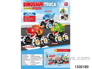 press dinosaur truck in color box