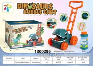 Dinosaurs Bubble Cart with bubble water in color box