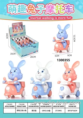 Friction Rabbit with Tricycle in display box