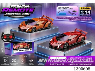 1:14 4ch RC Car Lamborghini Venom, Orange, Red (battery included)