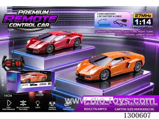 1:14 4ch RC Car Lamborghini Aventador, Orange, Red (battery included)
