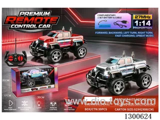1:14 4ch Off-Road RC Car Pickup Truck, Red, Silver (battery included)