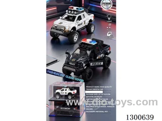 1:24 Raptor Police Car (inertia car) with lights and music, openable doors, battery included