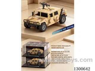 1:24 Military Hummer (inertia car) with lights and music, openable doors, battery included
