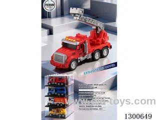 1:24 Construction Vehicle Fire Truck Inertia Car W L/M/openable door battery included