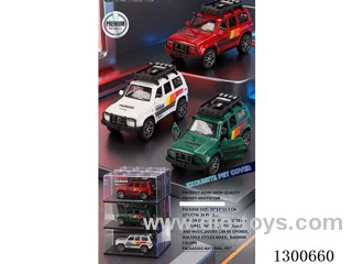 1:24 Toyota Land Cruiser inertia car with lights, sounds, and opening doors; battery included