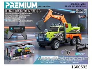 1:14 4ch RC PVC Excavator Construction Racer with Lights and Battery Included