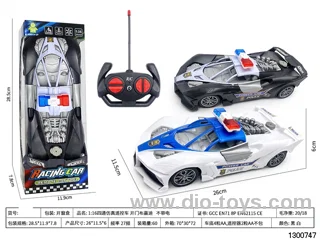 1:16 Sito Simulated Remote Control Police Car, Opening Door Bugatti, No Battery
